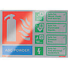 Firechief  Non Photoluminescent "ABC Powder" Fire Safety Sign 150mm x 100mm