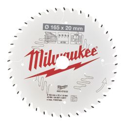 Milwaukee  Wood Circular Saw Blade 165mm x 20mm 40T