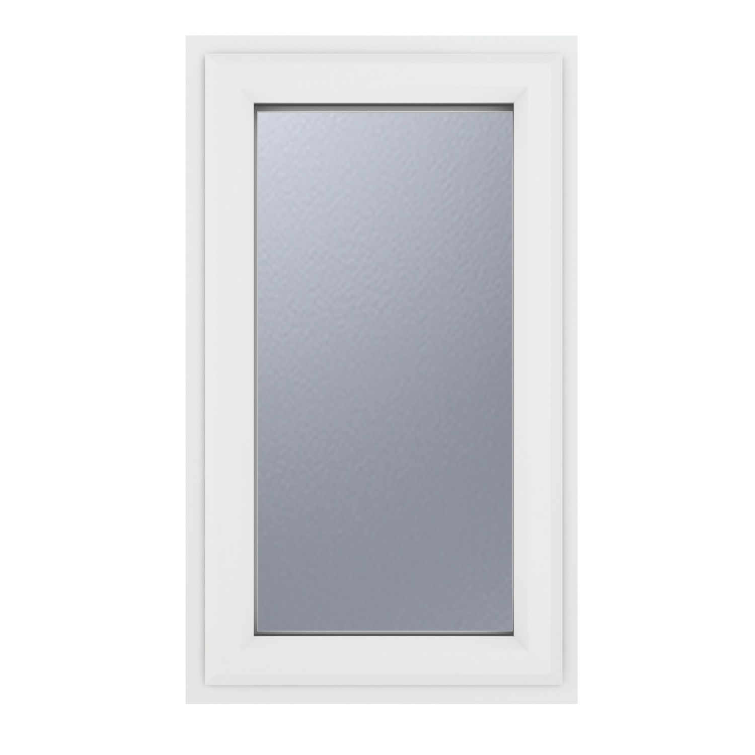Crystal Left-Hand Opening Obscure Triple-Glazed Casement White uPVC Window 610mm x 1115mm (631JM)