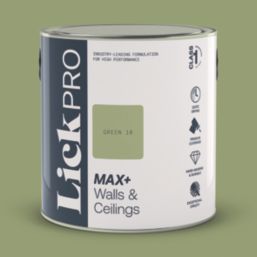 LickPro Max+ 2.5Ltr Green 18 Matt Emulsion  Paint