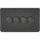 Knightsbridge  4-Gang 2-Way LED Intelligent Dimmer Switch  Matt Black