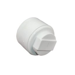 FloPlast FloFit+ Plastic Push-Fit Stop Ends 22mm 2 Pack