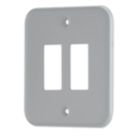 Contactum  2-Module Grid Metal Clad Faceplate