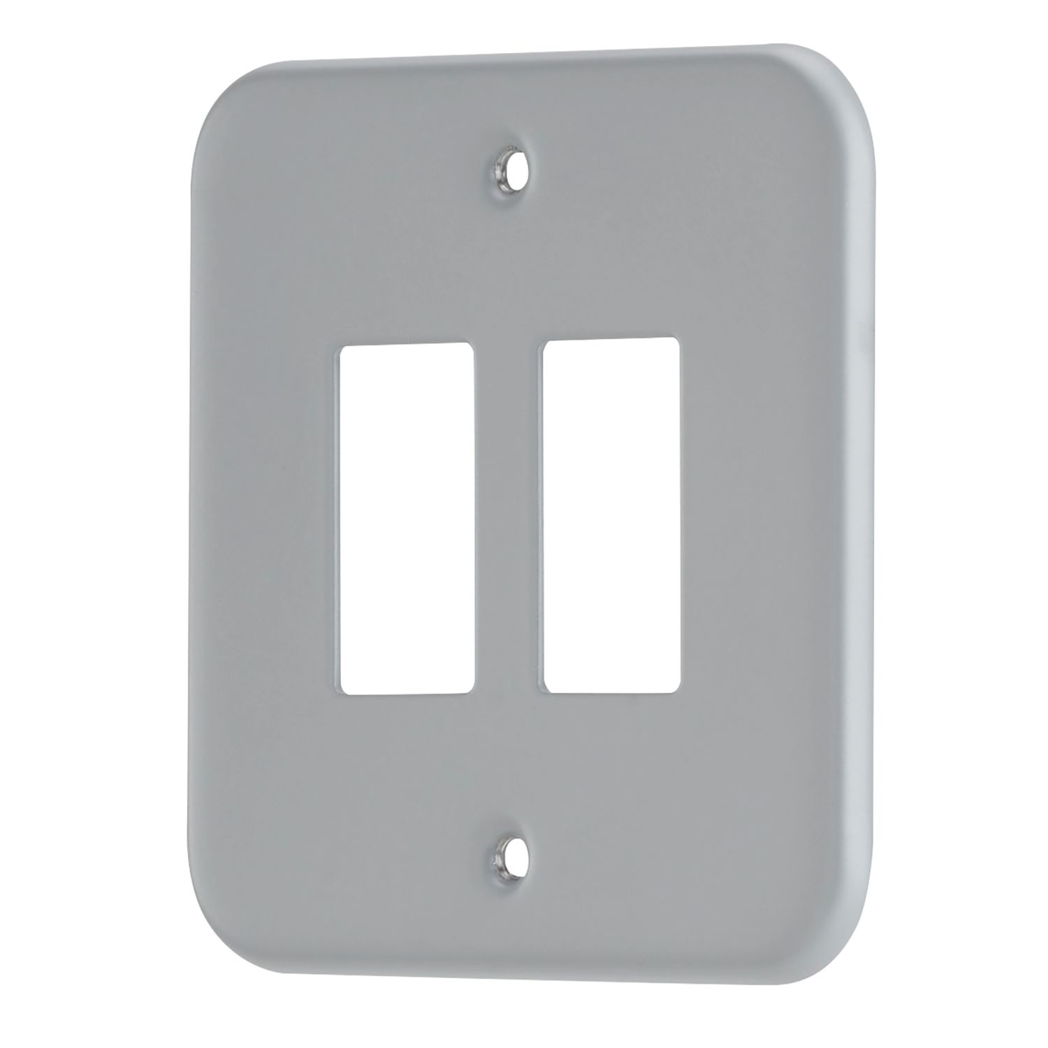 Contactum 2-Module Grid Metal Clad Faceplate (631RR)