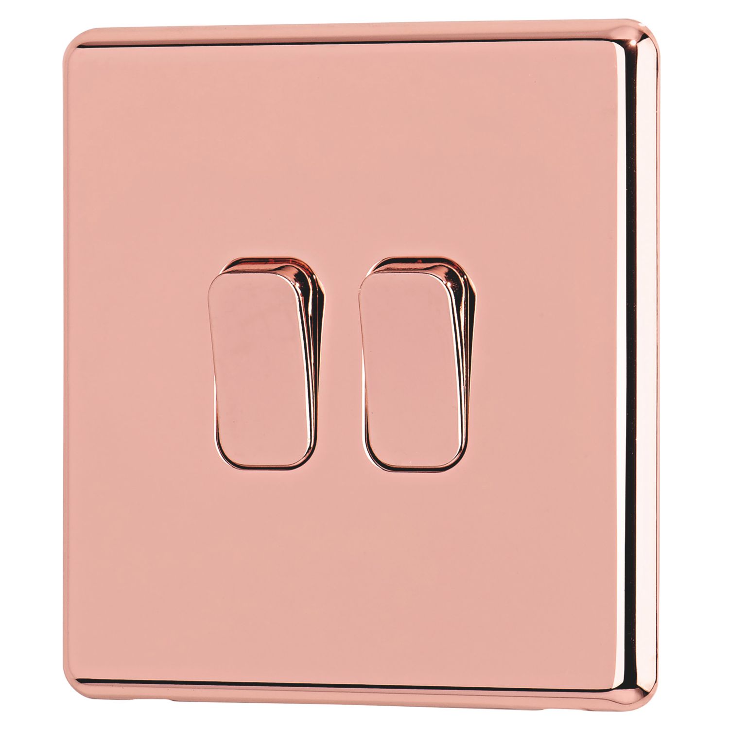 Arlec 10A 2-Gang 2-Way Light Switch Rose Gold (631RU)