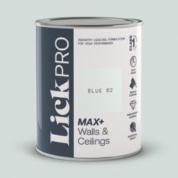 LickPro Max+ 1Ltr Blue 02 Matt Emulsion  Paint