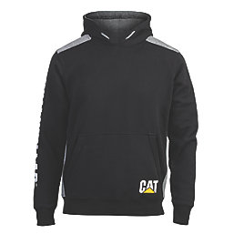 CAT Logo Panel Hooded Sweatshirt Black XX Large 50-53" Chest