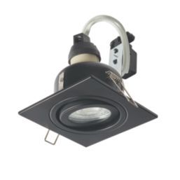 Spa Cali Adjustable Square Downlights Matt Black 4 Pack