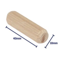 Easyfix Dowels 10mm x 40mm 100 Pack