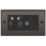 British General Nexus Metal 4-Gang Quadruplex TV Socket Black Nickel