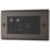British General Nexus Metal 4-Gang Quadruplex TV Socket Black Nickel