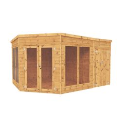 Mercia Corner 13' x 9' (Nominal) Pent Tongue & Groove Timber Summerhouse & Shed