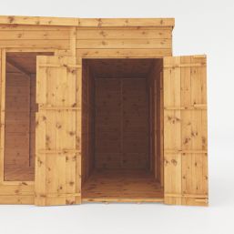 Mercia Corner 13' x 9' (Nominal) Pent Tongue & Groove Timber Summerhouse & Shed