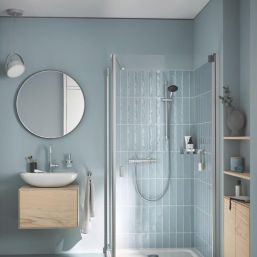 Grohe Precision Get HP Rear-Fed Exposed Chrome Thermostatic Shower Mixer Set 600mm