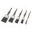 No Nonsense Synthetic Paint Brush Set 5 Pieces