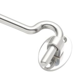 Eurospec Silent Pattern Cabin Hook Bright Stainless Steel 150mm Screwfix