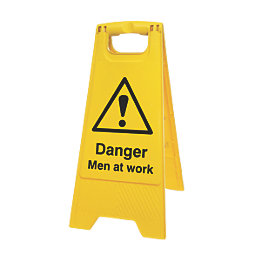 Danger Men at Work A-Frame Safety Sign 600mm x 290mm