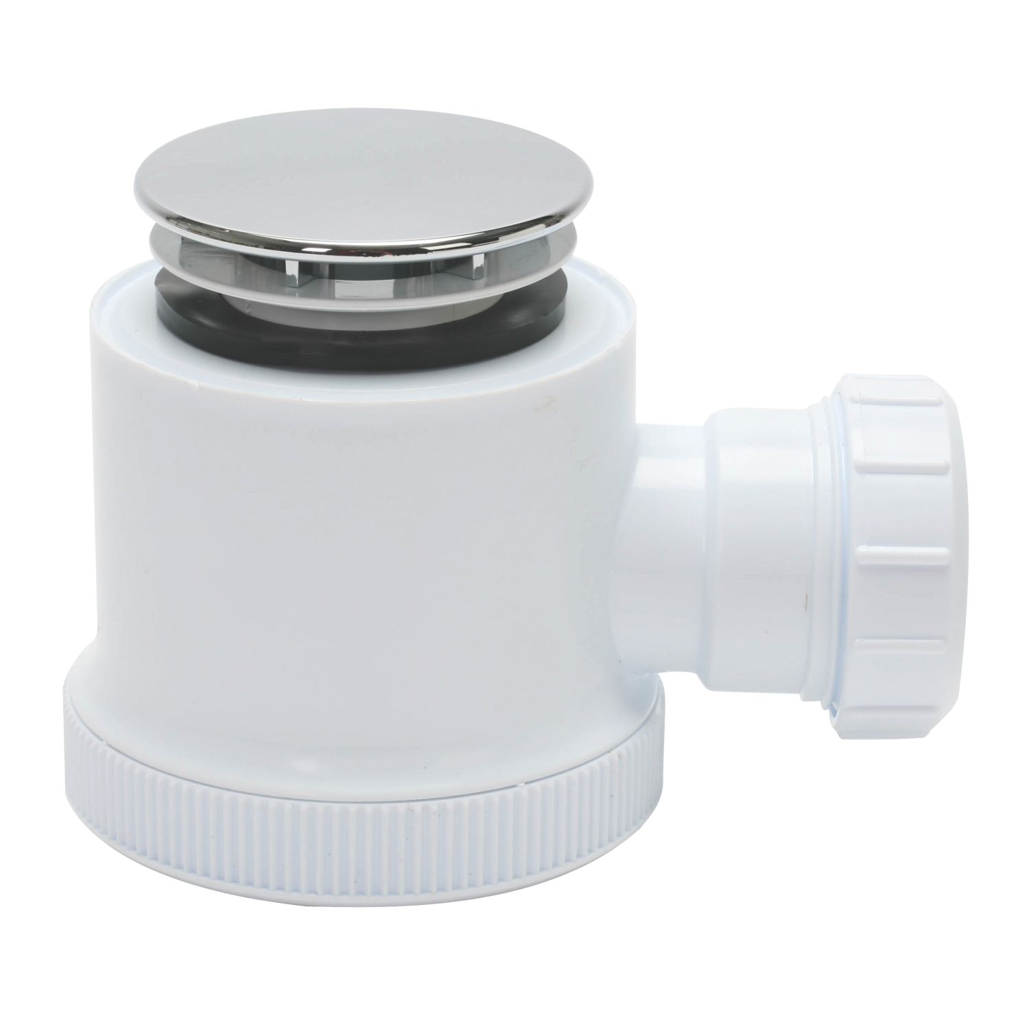 Opella Shower Waste White / Chrome 50mm (6328J)