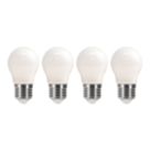 LAP  E27 Mini Globe LED Light Bulb Milky 470lm 2.9W 4 Pack