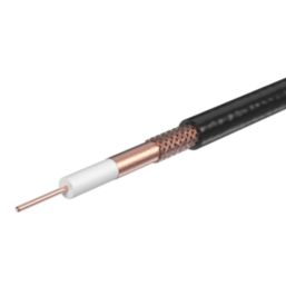 Labgear RG6 Black 1-Core Round Coaxial Cable 50m Coil