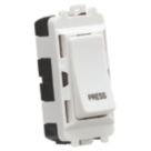 Knightsbridge  20AX 2-Way Grid Retractive Switch Module 'Press' White