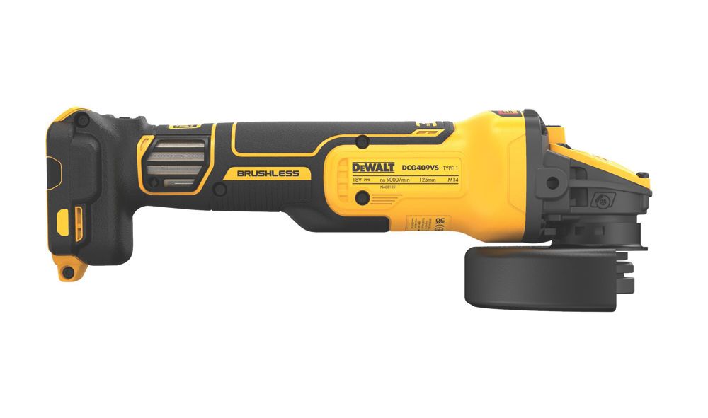 DeWalt DCG409VSNT XJ 18V Li Ion XR 4.9 Brushless Cordless Angle Grinder Bare Screwfix