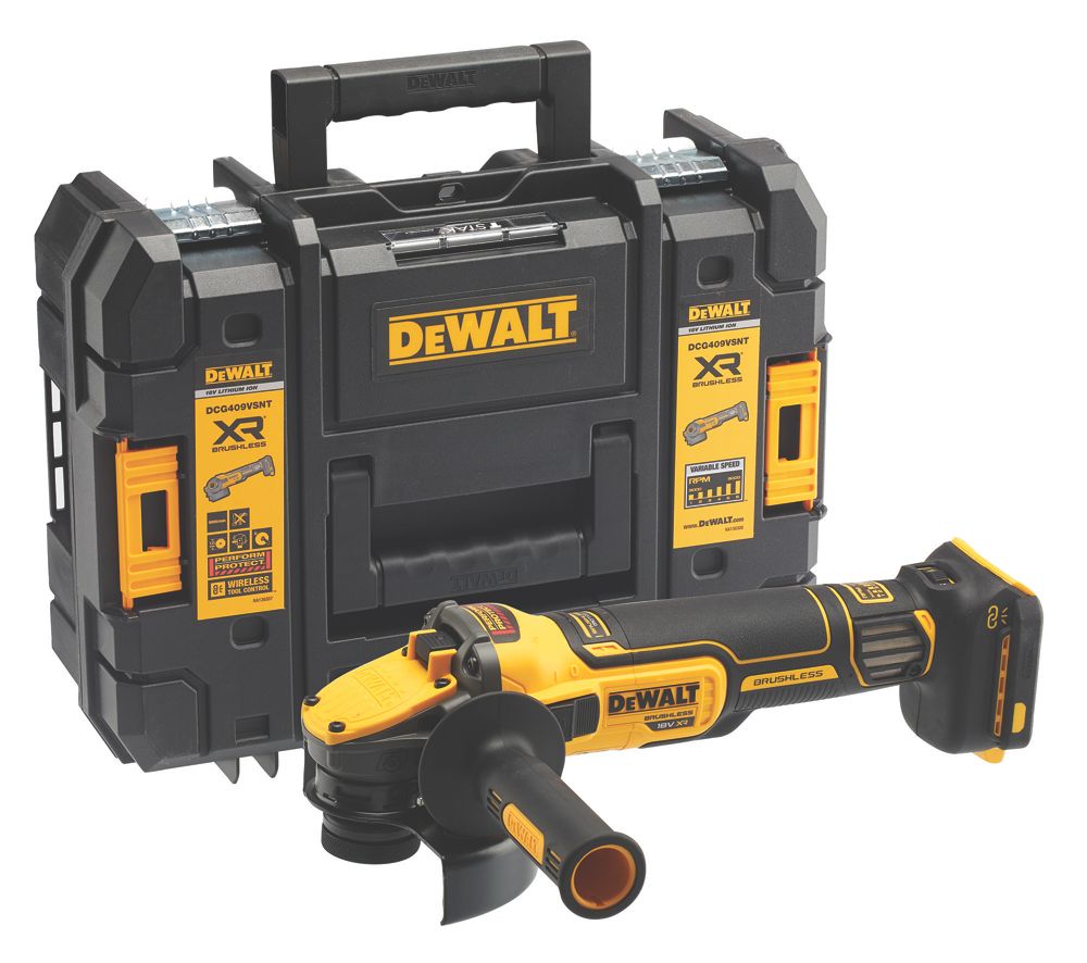 DeWalt DCG409VSNT XJ 18V Li Ion XR 4.9 Brushless Cordless Angle Grinder Bare Screwfix