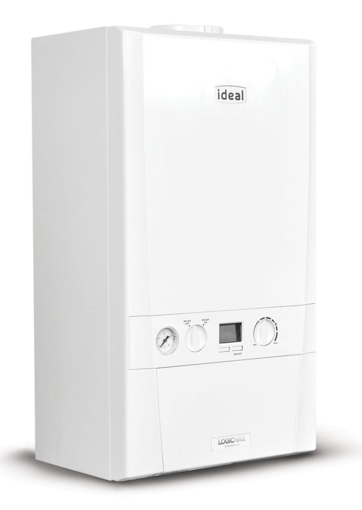 Ideal Heating Logic Max System S24 Gas System Boiler White - Screwfix