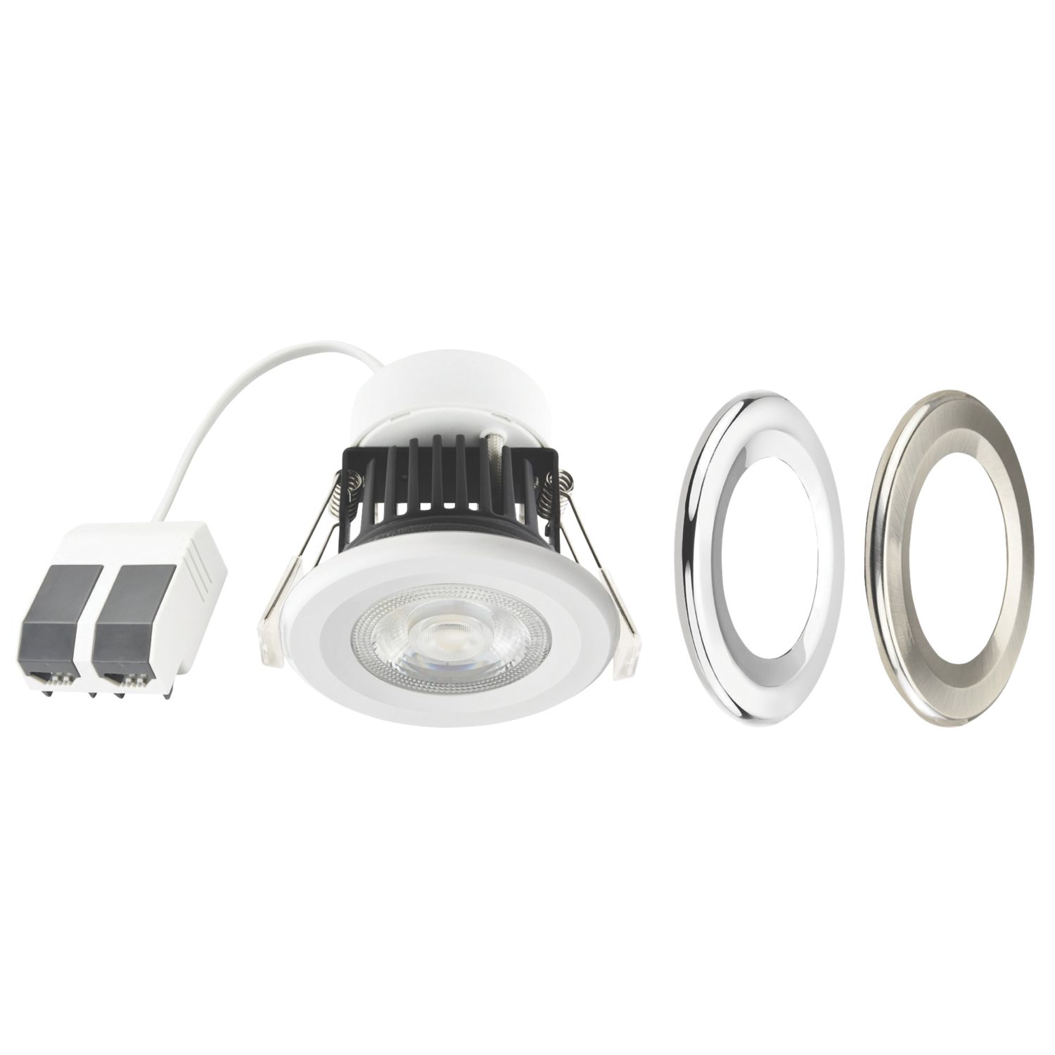 LAP Fixed Fire Rated LED Downlight White / Chrome / Brushed Nickel 8.2W 700lm (632KK)