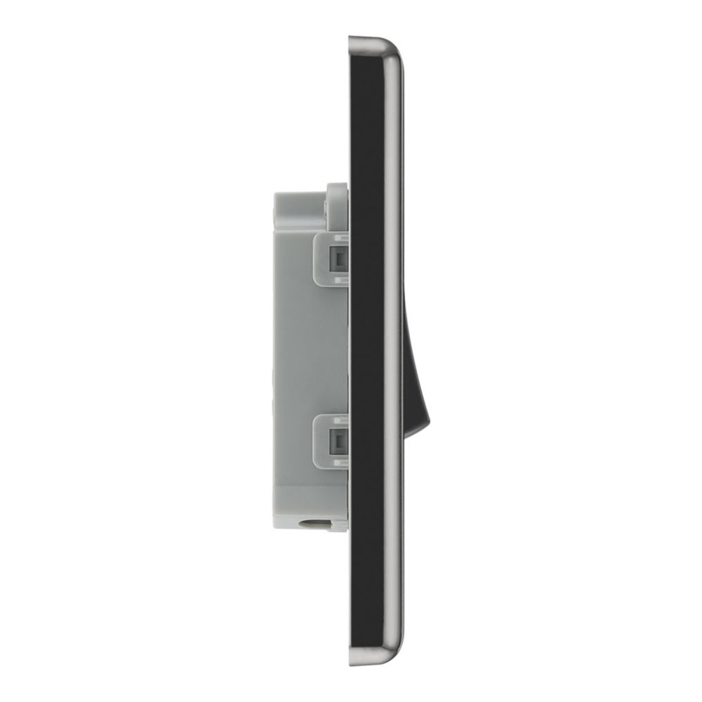 LAP 20A 16AX 1-Gang 2-Way Light Switch Black Nickel with Black