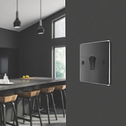 LAP  20A 16AX 1-Gang 2-Way Light Switch  Black Nickel with Black Inserts