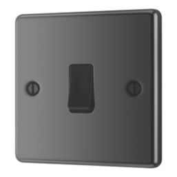 LAP 20A 16AX 1-Gang 2-Way Light Switch Black Nickel with Black