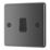 LAP  20A 16AX 1-Gang 2-Way Light Switch  Black Nickel with Black Inserts
