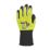 Wonder Grip WG-1855HY U-FEEL Protective Work Gloves High-Viz Yellow / Black Large