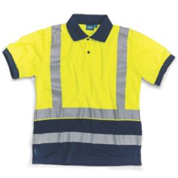 Tough Grit  High Visibility Polo Yellow / Navy Large 45½" Chest