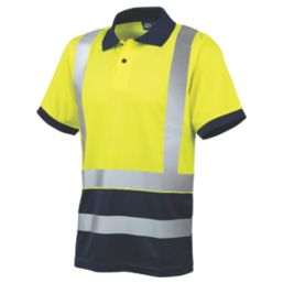 Tough Grit  High Visibility Polo Yellow / Navy Large 45½" Chest