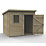 Forest Timberdale 8' x 6' 6" (Nominal) Pent Tongue & Groove Timber Shed with Base