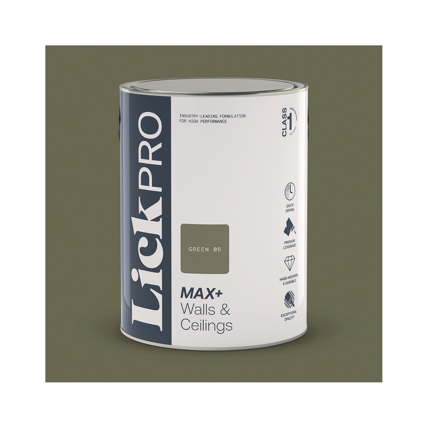 LickPro Max+ 5Ltr Green 05 Eggshell Emulsion Paint (632TM)
