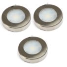 VEW Galaxy Round LED Cabinet Lights Steel 2.6W 192lm 3 Pack