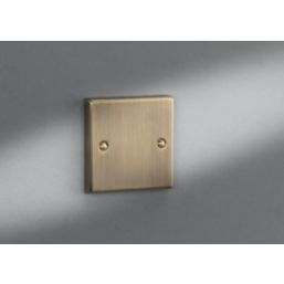 Knightsbridge  1-Gang Blanking Plate Antique Brass