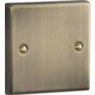 Knightsbridge  1-Gang Blanking Plate Antique Brass