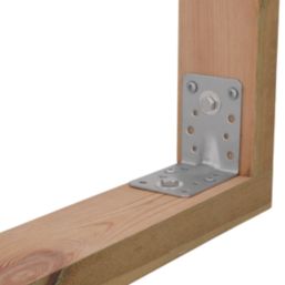 Magnodur Reinforced Angle Brackets Silver 70mm x 70mm x 55mm 10 Pack