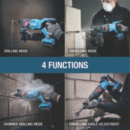 Erbauer ERI1079SDS 3.1kg 18V 1 x 4.0Ah Li-Ion EXT Brushless Cordless SDS Plus Drill