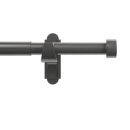 Rothley Polished Gunmetal Extendable Curtain Pole w/ Stud Finials 28mm x 71-120cm