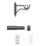 Rothley Polished Gunmetal Extendable Curtain Pole w/ Stud Finials 28mm x 71-120cm