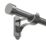 Rothley Polished Gunmetal Extendable Curtain Pole w/ Stud Finials 28mm x 71-120cm