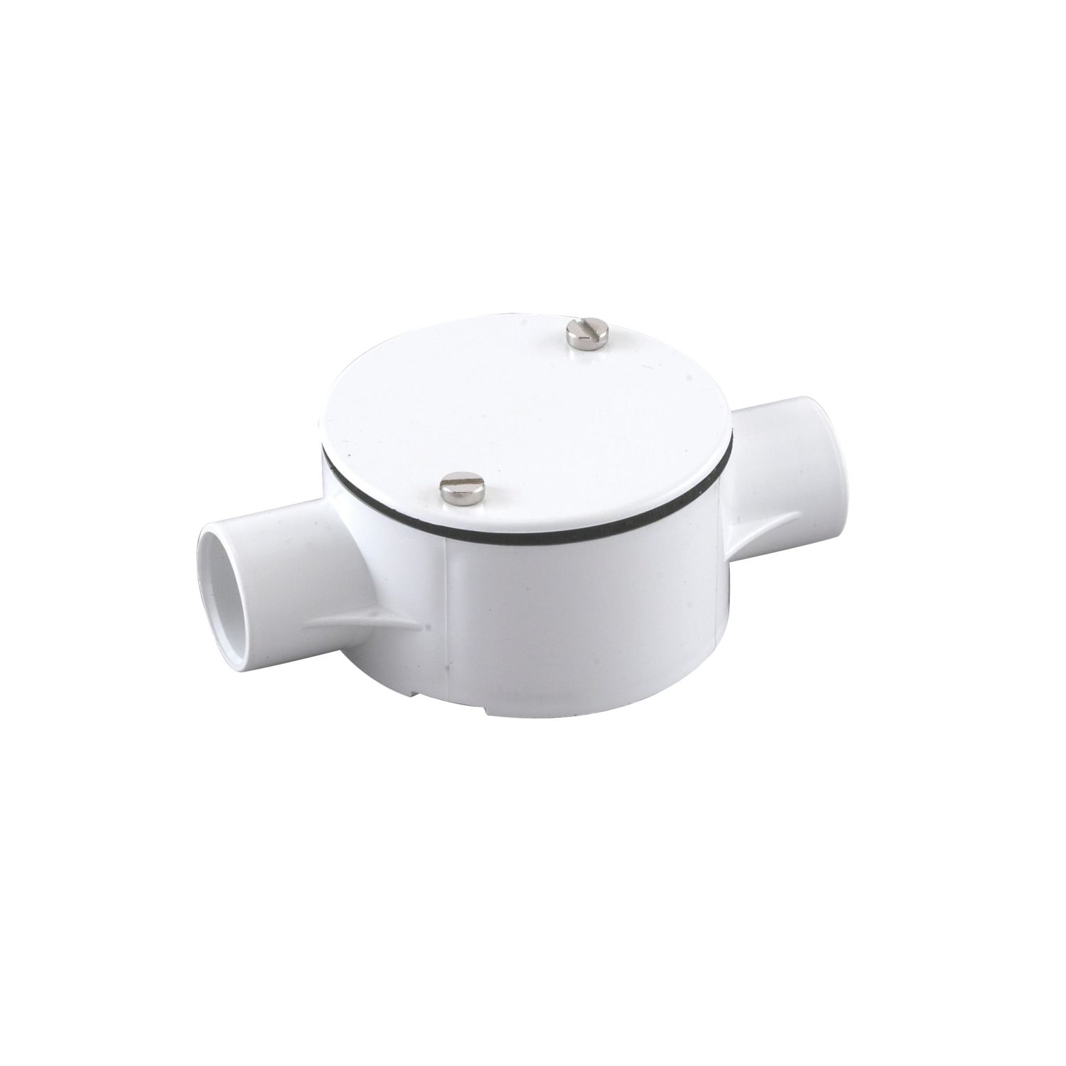 Tower 2 Way 20mm Through Box White (63320)