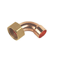 Flomasta   End Feed Angled Tap Connector 15mm x ½"
