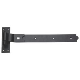 Smith & Locke Black Powder-Coated Cranked Gate Hinge Hook & Band 165mm x 460mm x 51.5mm