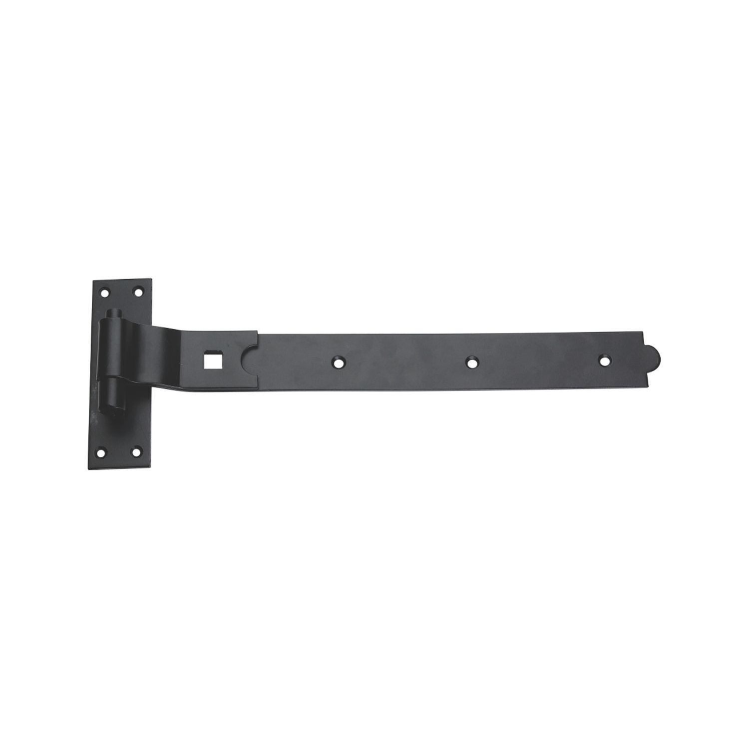 Smith & Locke Black Powder-Coated Cranked Gate Hinge Hook & Band 165mm x 460mm x 51.5mm (6334J)